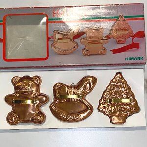Vintage Holidays Himark Large Copper Cookie Cutter Set PORTUGAL